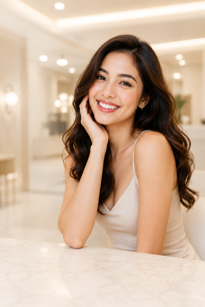 Healthy smile after restorative dental care